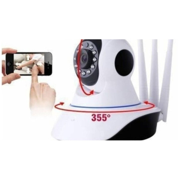 Wi-Fi Kablosuz Cmr5 Ip Güvenlik ve Bebek Kamerası 360 Derece 3 Anten