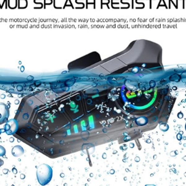 y10 2x Motosiklet Kask İntercom Çift Eşleşme Rgb Işıklı Bluetooth Kulaklık 5,3