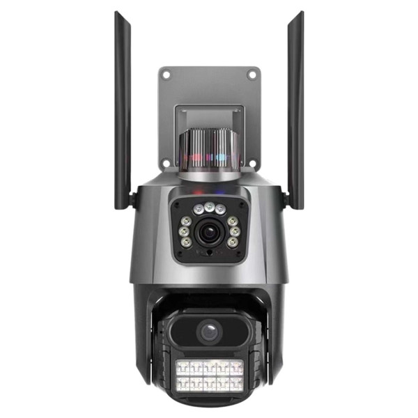 Apronx APX-WSP348 6mp 3.6mm 4g Solar Çift Kamera 49 LED Wifi Ptz