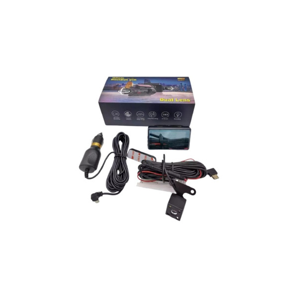 Siyah 1296p Araç Içi 2 Kameralı Lcd Ekranlı Gece Görüşlü , G-sensörlü Kamera