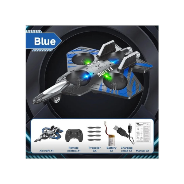 LED Işıklı Havada Sabit Kalabilme Özelliği Başlangıç Seviye Sünger Gövde Jet Uçak Drone 