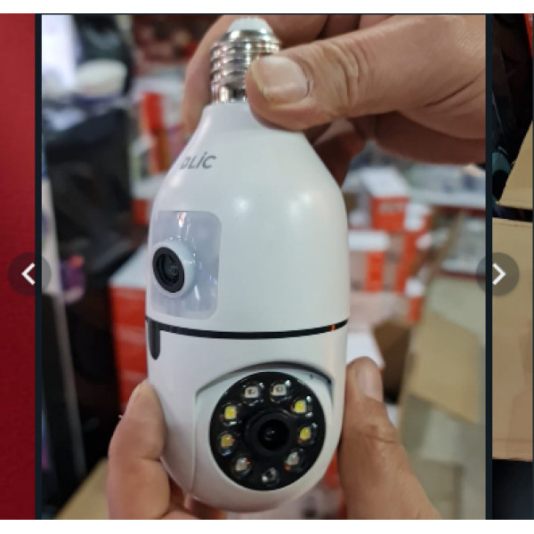 Blic blm-52 ampül girişli kamera Çift Lensli Duy Girişli Kablosuz Ampul Kamera