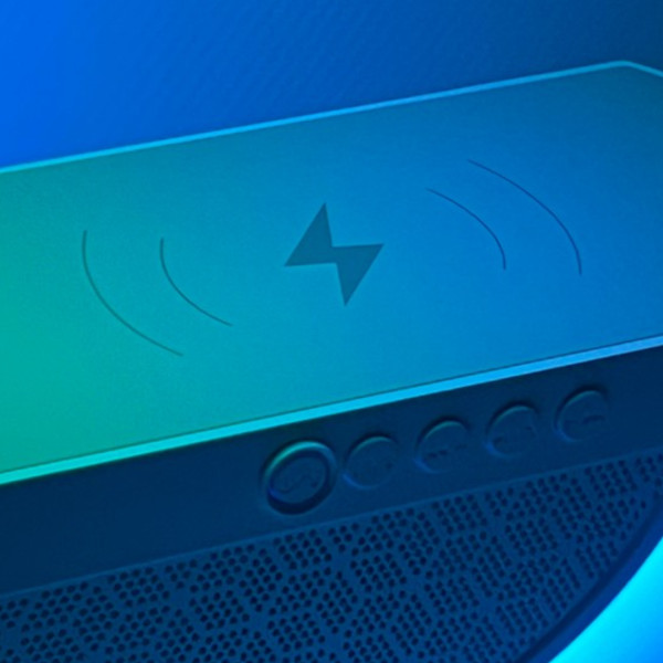 BT-2301 Wireless Kablosuz Şarj Destekli Radyolu Rainbow Aydınlatmalı Bluetooth Hoparlör Fm Radyo