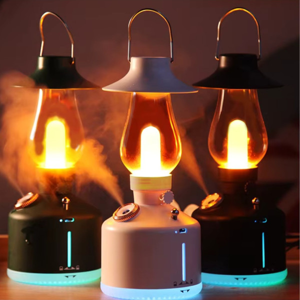 Katjmer KT-H02 Retro Gazyağı Lambası Nemlendirici | 260ML Büyük Kapasiteli Ultrasonik Serin Buhar Difüzörü