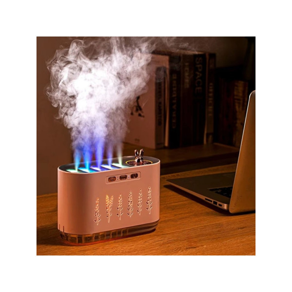 ????️ Katjmer KT-H08 Nemlendirici | Rgb LED Alev Efektli Esansiyel Yağ Difüzörü | 700ML Büyük Kapasite
